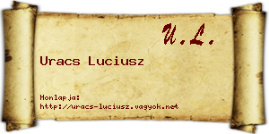 Uracs Luciusz névjegykártya